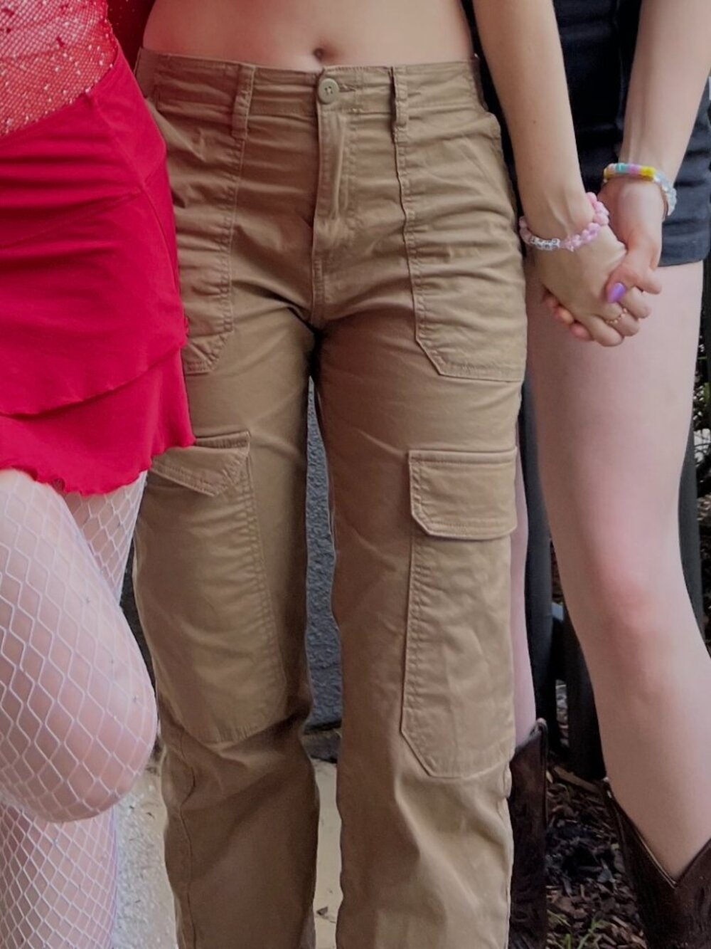 🤎 SANCTUARY Cargo Pants Size 24 Tan Straight Leg Utility 🤎